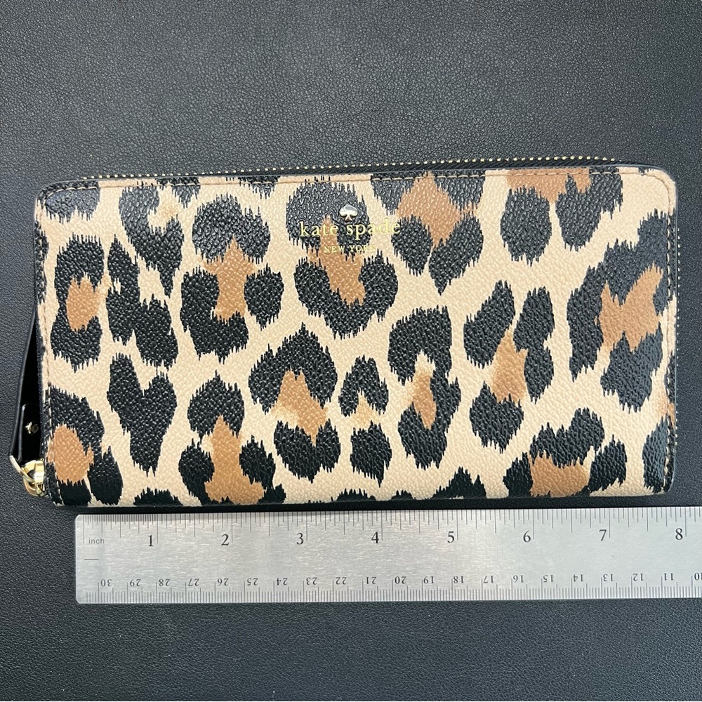 Kate Spade Black and Brown Leopard Wallet